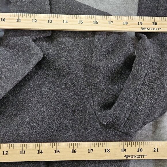 Linea Donna Blazer Womens M Gray Single Breasted LS Buttons Monochrome Wool VTG - Picture 4 of 14